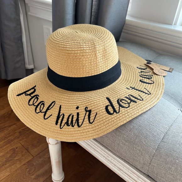 Pool Hair don’t care floppy beach sun hat - Picture 3 of 8